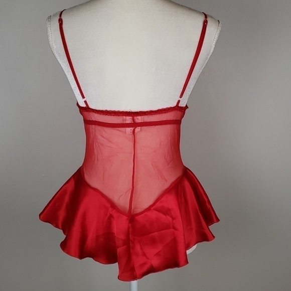 INTIMATO Amore Red Babydoll Teddy Set Satin Lace - Picture 4 of 16